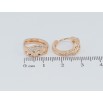 Сережки Xuping M&L Колір 18K колечка Різьблені листочки з цирконієм фото №2