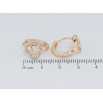 Сережки Xuping M&L Колір 18K колечка Візерунок з сердечками фото №2 Сережки Xuping M&L Колір 18K колечка Візерунок з сердечками фото №2