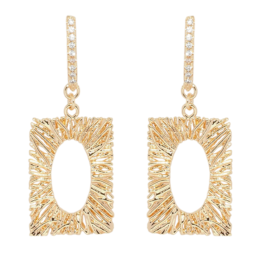 Сережки Xuping M&L Колір 18K пусети Авангардні підвіски фото №1