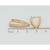 Сережки Xuping Позолота 18K колечка Скоби з доріжками цирконію фото №2