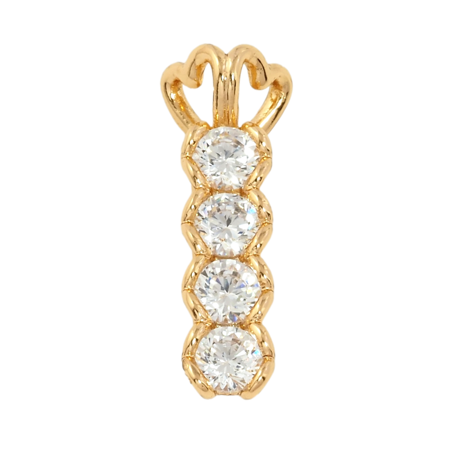 Кулон Xuping Позолота 18K Доріжка фіанітів у романтичній оправі для ланцюжка до 4мм фото №1