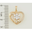 Кулон Xuping Позолота 18K Серце з кристальною квіточкою для ланцюжка до 5мм фото №2 Кулон Xuping Позолота 18K Серце з кристальною квіточкою для ланцюжка до 5мм фото №2