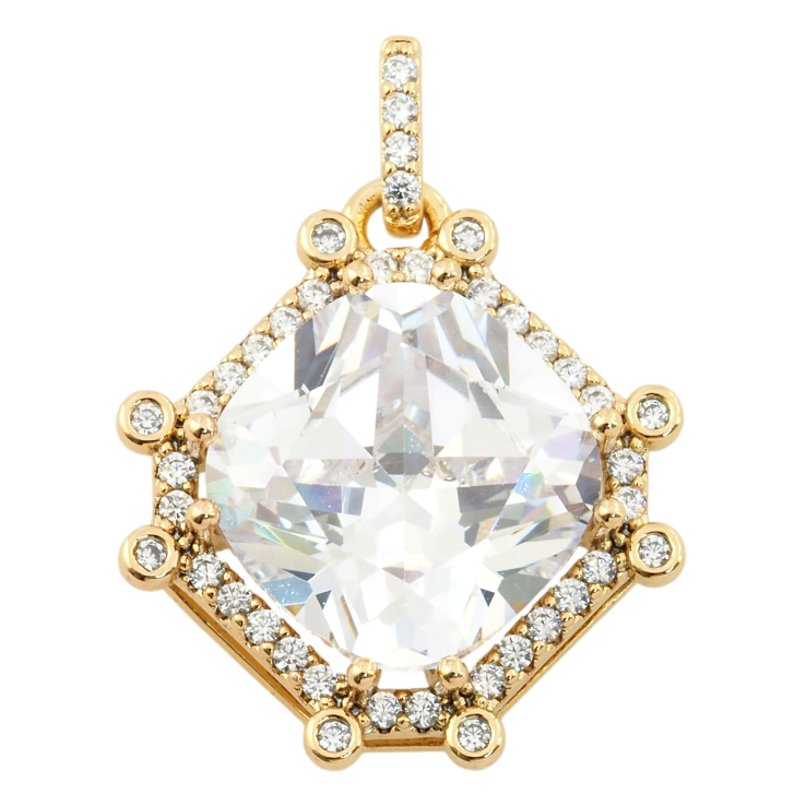 Кулон Xuping Позолота 18K Фианит в обрамлении циркония для цепочки до 3мм фото №9