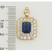Кулон Xuping Позолота 18K Синий фианит в обрамлении циркония для цепочки до 2мм фото №2 Кулон Xuping Позолота 18K Синий фианит в обрамлении циркония для цепочки до 2мм фото №2