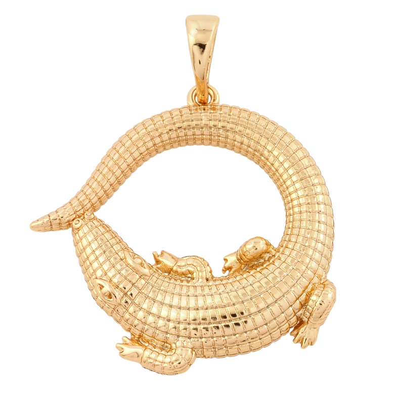 Кулон Xuping Позолота 18K Крокодил для цепочки до 5мм фото №1