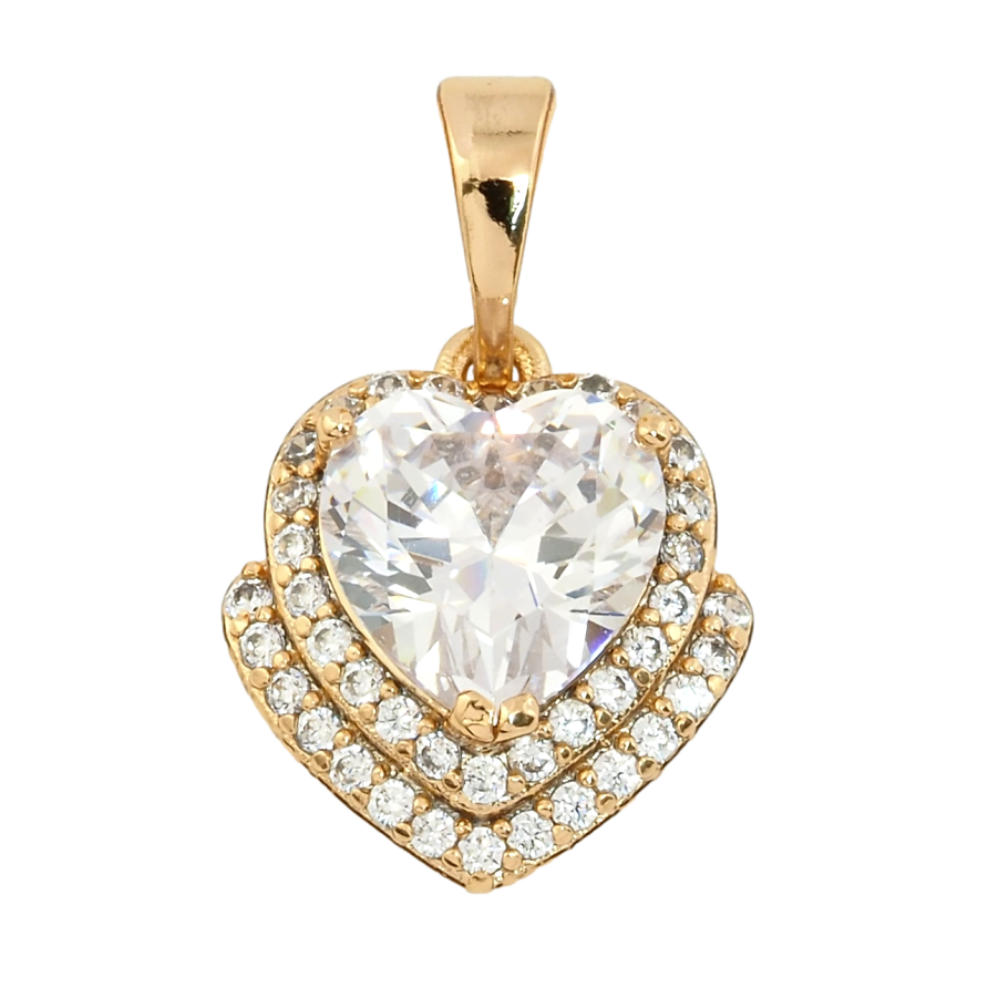 Кулон Xuping Позолота 18K Кристальное сердце для цепочки до 5мм фото №1 Кулон Xuping Позолота 18K Кристальное сердце для цепочки до 5мм фото №1