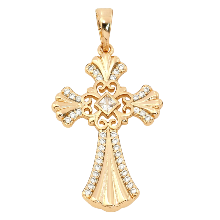 Кулон Xuping Позолота 18K Декоративный Крест с цирконием для цепочки до 5мм фото №13 Кулон Xuping Позолота 18K Декоративный Крест с цирконием для цепочки до 5мм фото №13
