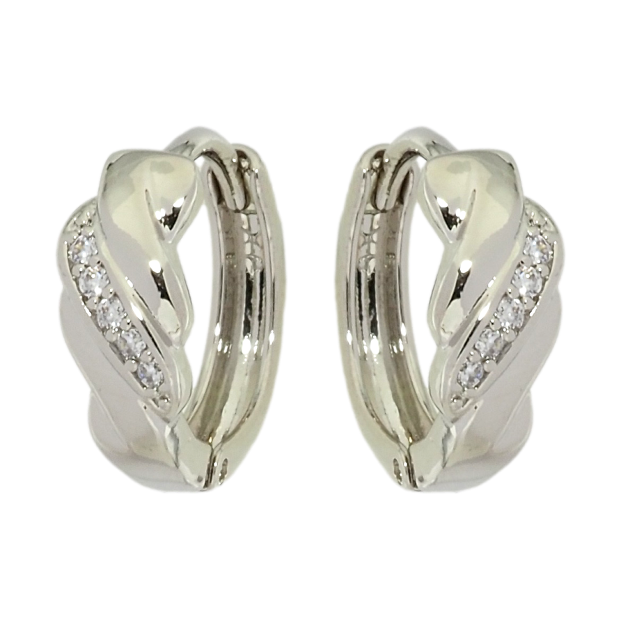 Сережки Xuping Родій колечка Декоративний візерунок з цирконієм фото №1