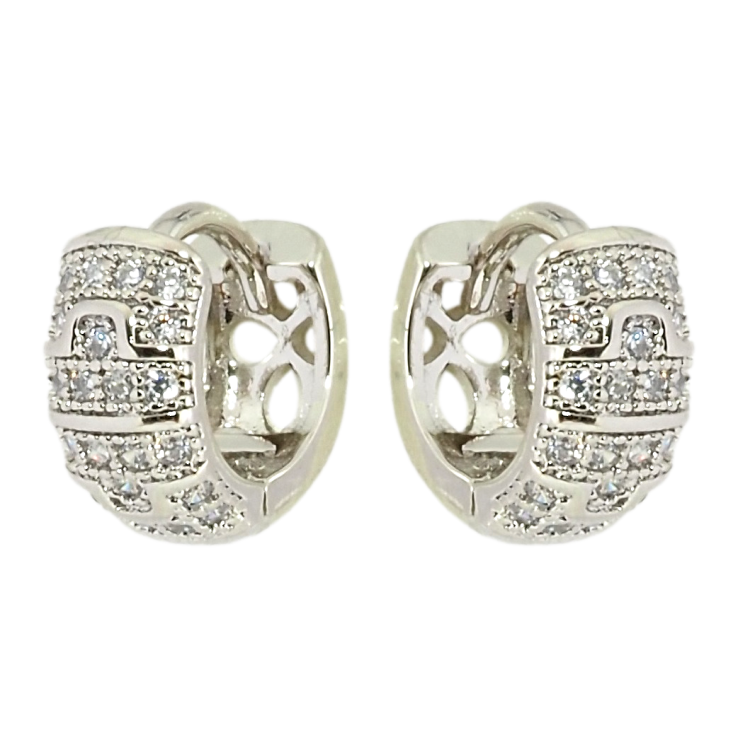 Серьги Xuping Родий колечки Инкрустация цирконием фото №19