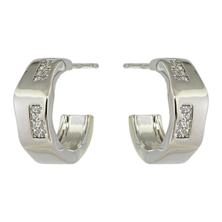 Сережки Xuping Родій пусети Дуги з цирконієм фото №20 Сережки Xuping Родій пусети Дуги з цирконієм фото №20