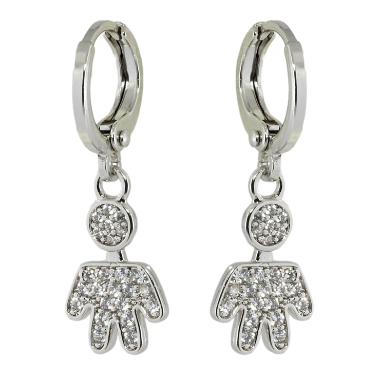 Сережки Xuping Родій підвіски на колечках Чоловічки фото №5