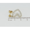 Серьги Xuping TTM Stainless Steel цвет 14K пусеты Сердечки с цирконием фото №2