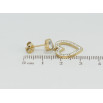 Сережки Xuping TTM Stainless Steel колір 14K пусети Серця з цирконієм фото №2