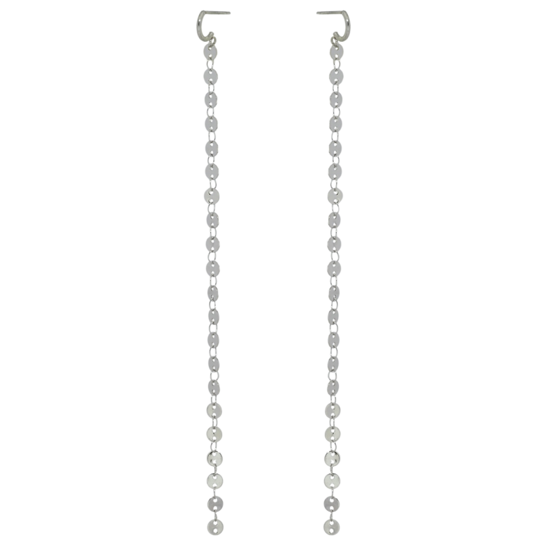 Сережки Xuping TTM Stainless Steel колір Родій пусети Підвіски ланцюжки фото №1