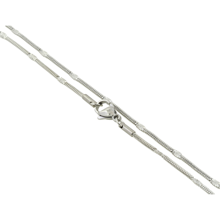 Цепочка Xuping ТТМ Stainless Steel цвет Родий Плетение Ювелирный шнур с прокаткой длина 50см х 2мм фото №21