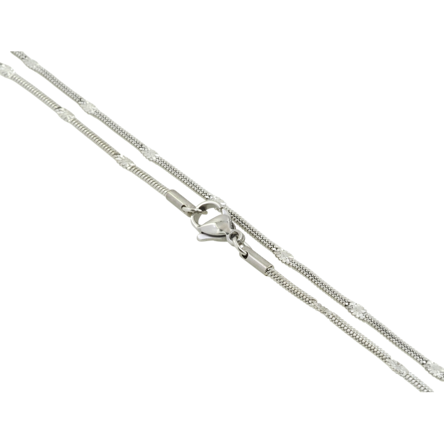 Ланцюжок Xuping ТТМ Stainless Steel колір Родій Плетіння Ювелірний шнур з прокаткою довжина 50см х 2мм фото №1 Ланцюжок Xuping ТТМ Stainless Steel колір Родій Плетіння Ювелірний шнур з прокаткою довжина 50см х 2мм фото №1