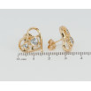 Сережки Xuping Позолота 18K пусети Серця з черепашками фото №2