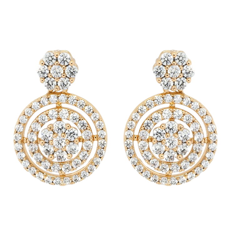 Серьги Xuping Позолота 18K пусеты Инкрустация цирконием фото №15