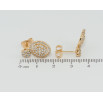 Серьги Xuping Позолота 18K пусеты Инкрустация цирконием фото №2