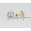 Серьги Xuping Позолота 18K пусеты Фианит в обрамлении циркония фото №3