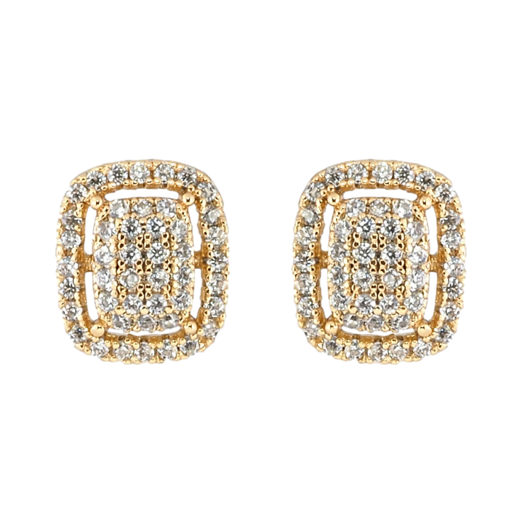 Серьги Xuping Позолота 18K пусеты Инкрустация цирконием фото №16