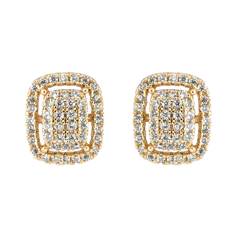 Серьги Xuping Позолота 18K пусеты Инкрустация цирконием фото №1