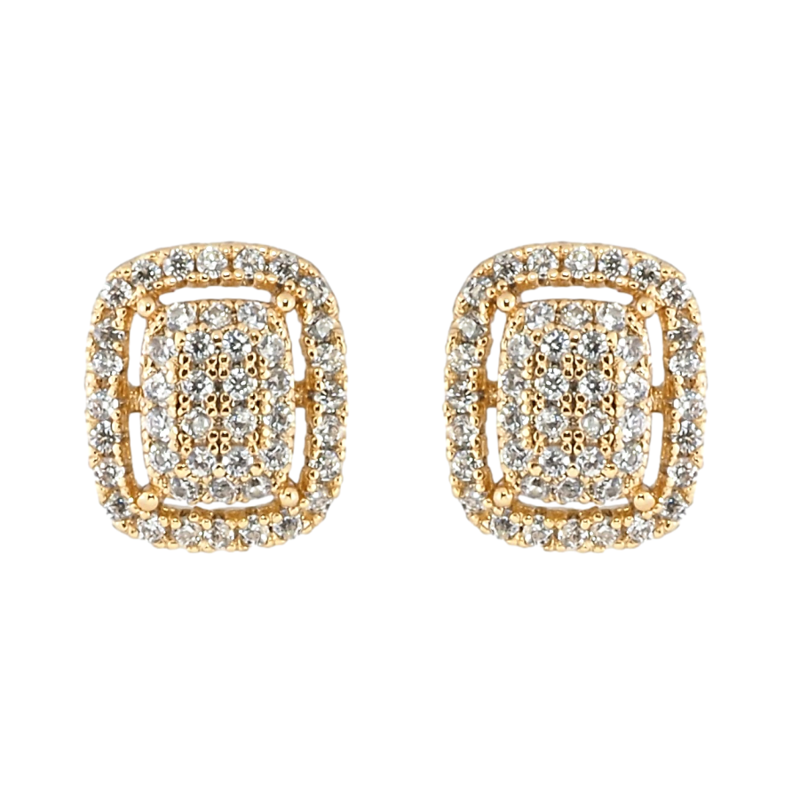 Серьги Xuping Позолота 18K пусеты Инкрустация цирконием фото №1