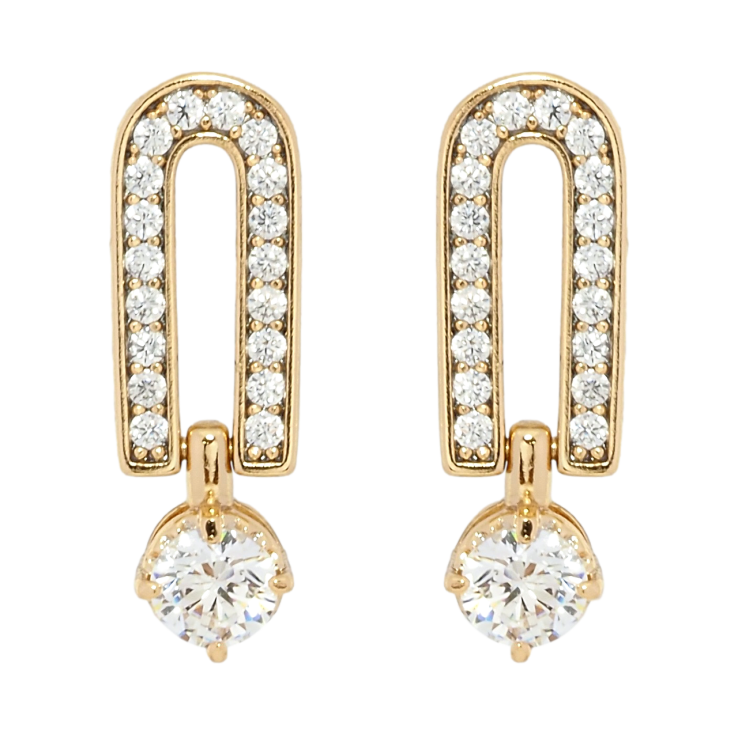 Серьги Xuping Позолота 18K пусеты Декоративные с цирконием фото №21