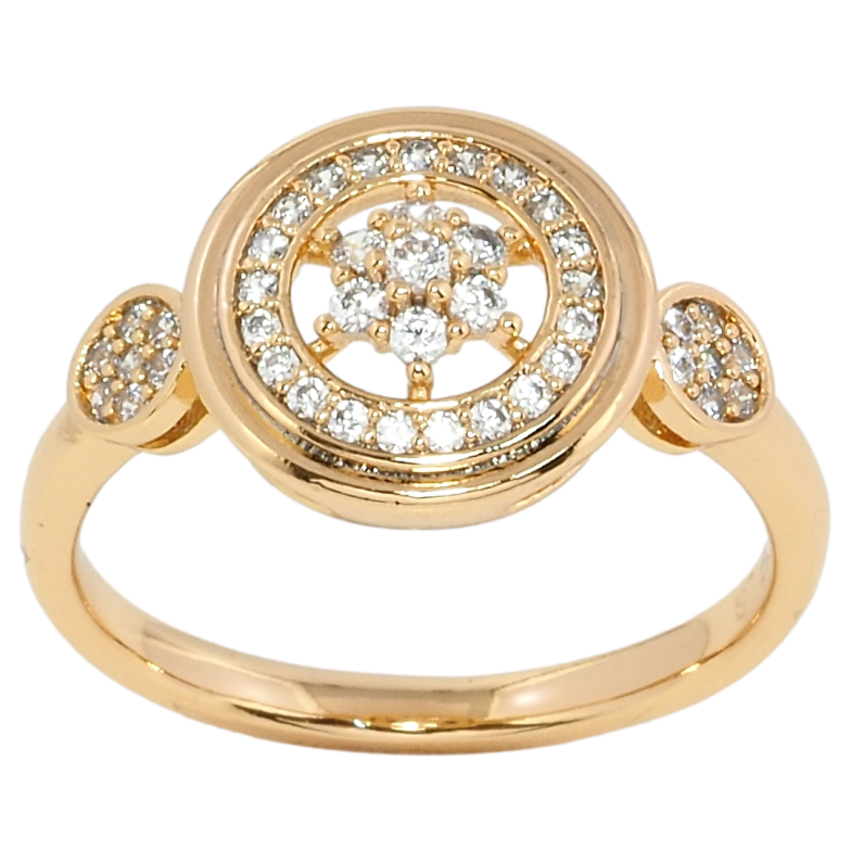 Кольцо Xuping Позолота 18K Инкрустация цирконием фото №2 Кольцо Xuping Позолота 18K Инкрустация цирконием фото №2