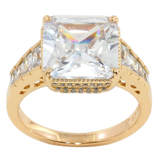 Кольцо Xuping Позолота 18K Крупный фианит фото №1 Кольцо Xuping Позолота 18K Крупный фианит фото №1