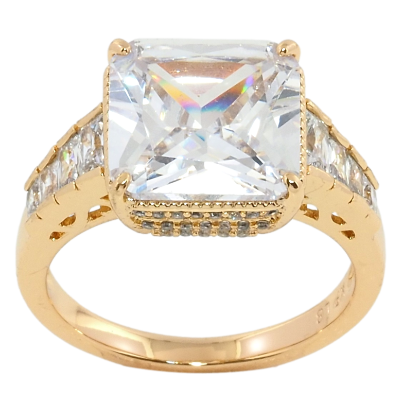 Кольцо Xuping Позолота 18K Крупный фианит фото №1 Кольцо Xuping Позолота 18K Крупный фианит фото №1