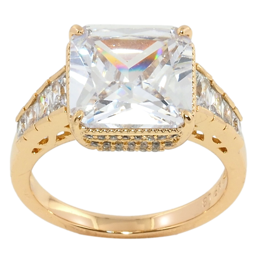 Кольцо Xuping Позолота 18K Крупный фианит фото №1 Кольцо Xuping Позолота 18K Крупный фианит фото №1