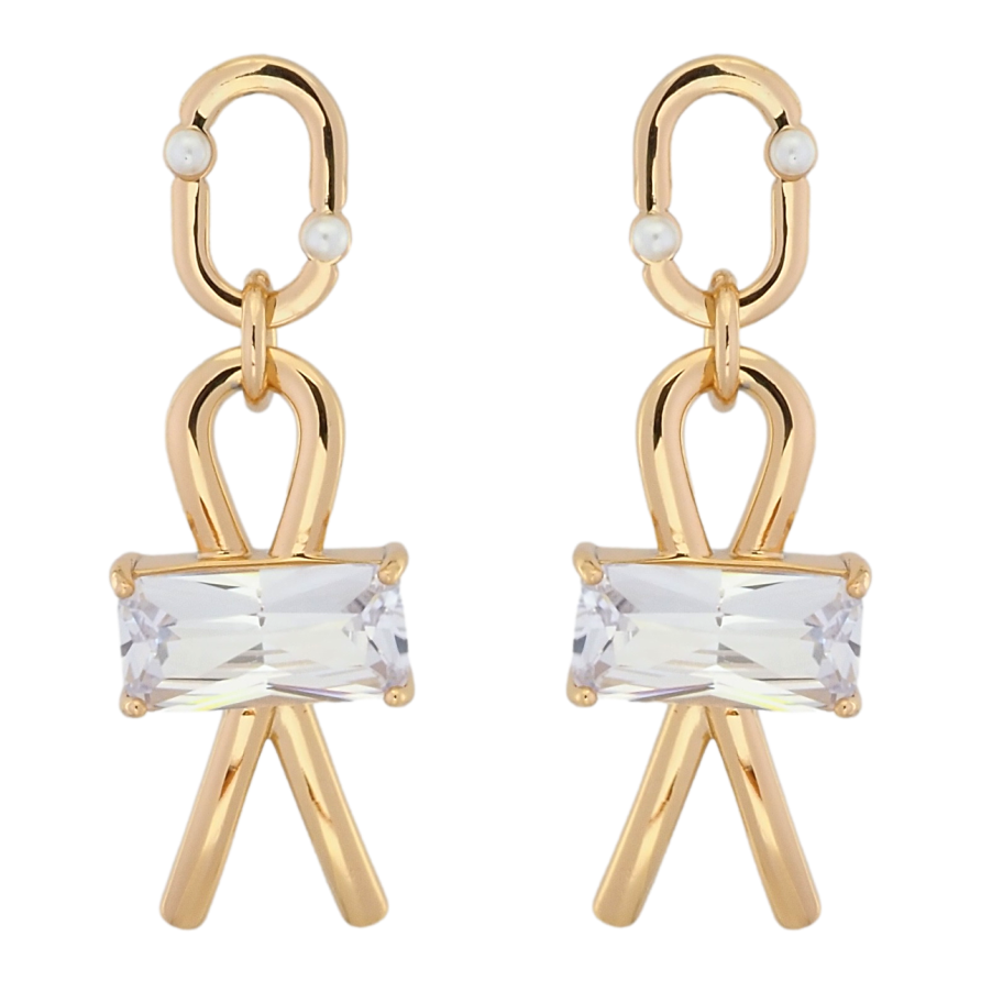 Сережки Xuping QQMM Позолота 18K пусети Підвіски петельки з фіанітами фото №1 Сережки Xuping QQMM Позолота 18K пусети Підвіски петельки з фіанітами фото №1