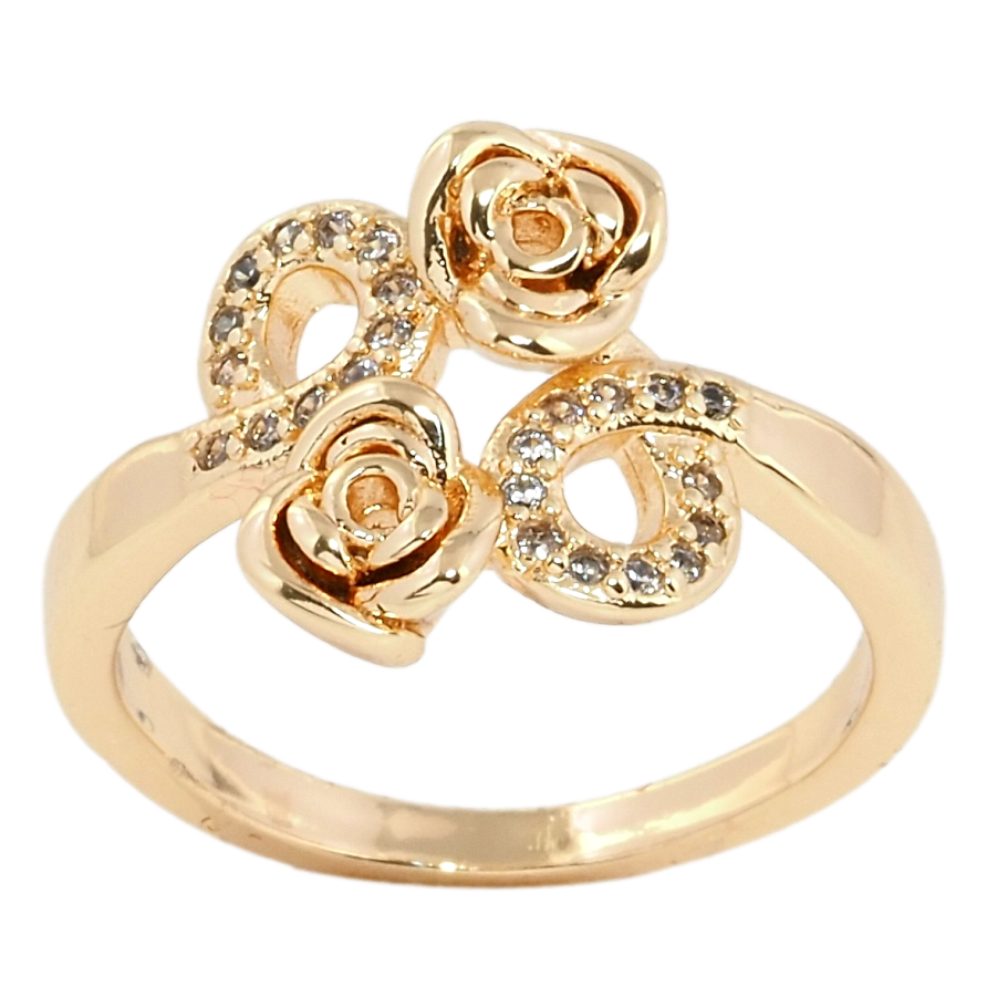 Кольцо Xuping M&L Цвет 18К Цветочный узор фото №1 Кольцо Xuping M&L Цвет 18К Цветочный узор фото №1