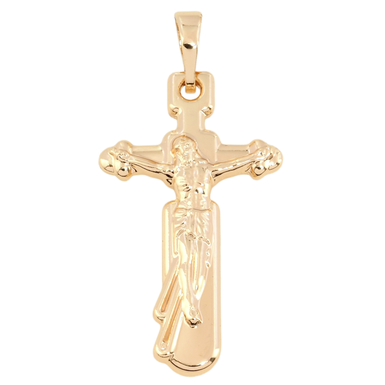 Кулон Xuping M&L Колір 18К Хрест з Розп'яттям для ланцюжка до 6мм фото №2