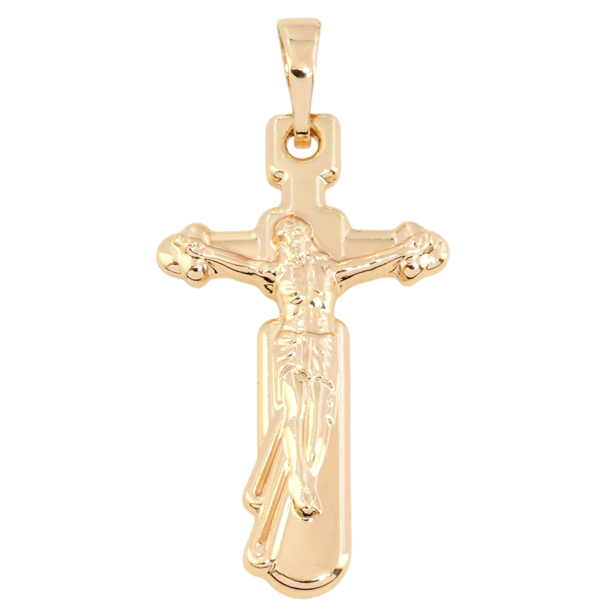 Кулон Xuping M&L Колір 18К Хрест з Розп'яттям для ланцюжка до 6мм фото №1 Кулон Xuping M&L Колір 18К Хрест з Розп'яттям для ланцюжка до 6мм фото №1