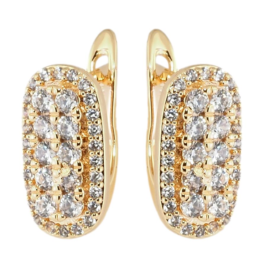 Серьги Xuping M&L Цвет 18K английский замок Инкрустация цирконием фото №1 Серьги Xuping M&L Цвет 18K английский замок Инкрустация цирконием фото №1