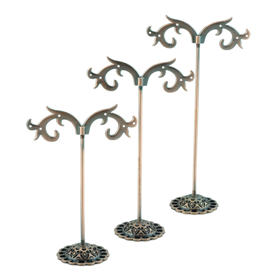 Подставки под серьги Металлические бронзовые, 3 шт. 10.5х7см, 12.5х7см, 14х7см смотрите описание фото №1 Подставки под серьги Металлические бронзовые, 3 шт. 10.5х7см, 12.5х7см, 14х7см смотрите описание фото №1