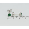 Сережки Xuping Родій пусети Зелені фіаніти в 6-ти крапановій оправі ø 5мм фото №2 Сережки Xuping Родій пусети Зелені фіаніти в 6-ти крапановій оправі ø 5мм фото №2