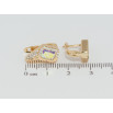 Серьги Xuping Позолота 18K английский замок Ромбовый узор с радужными фианитами и цирконием фото №2