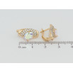 Сережки Xuping Позолота 18K англійський замок Декоративний візерунок з цирконієм та райдужним фіанітом фото №2 Сережки Xuping Позолота 18K англійський замок Декоративний візерунок з цирконієм та райдужним фіанітом фото №2