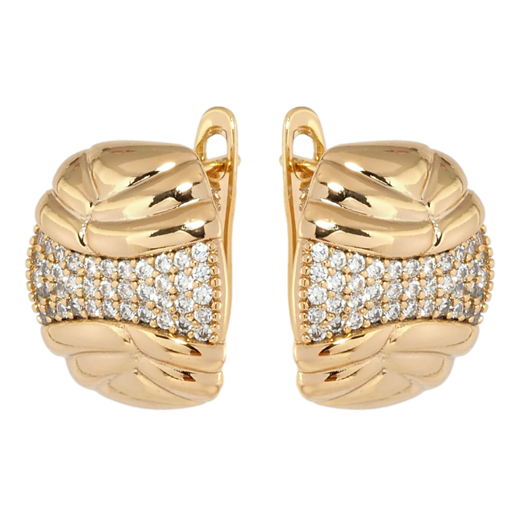 Сережки Xuping Позолота 18K англійський замок Інкрустація цирконієм фото №20