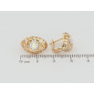 Серьги Xuping Позолота 18K английский замок Декоративные овалы с цирконием и радужными фианитами фото №2 Серьги Xuping Позолота 18K английский замок Декоративные овалы с цирконием и радужными фианитами фото №2