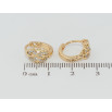 Серьги Xuping Позолота 18K колечки Декоративный узор цирконием фото №2