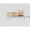 Серьги Xuping Позолота 18K колечки Замочки с цирконием фото №2