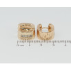 Серьги Xuping Позолота 18K колечки Широкие с дорожкой циркония фото №2