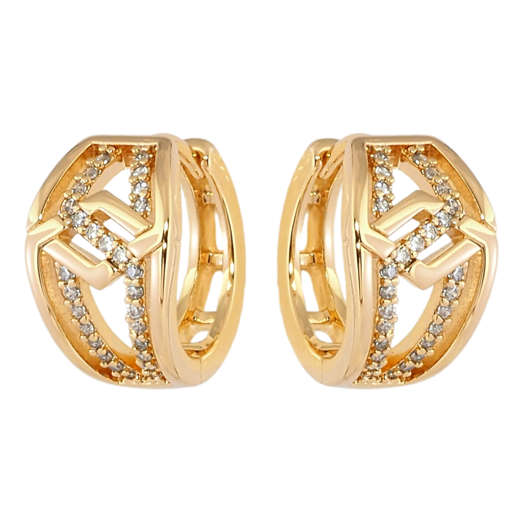 Сережки Xuping Позолота 18K колечка Декоративний візерунок з цирконієм фото №24