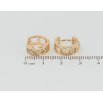 Серьги Xuping Позолота 18K колечки Узор с цирконием фото №2