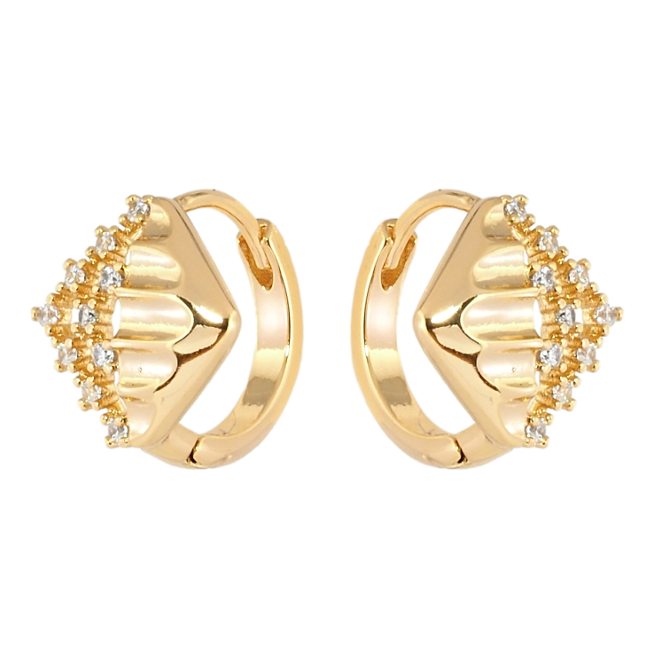 Серьги Xuping Позолота 18K колечки Ромбы с цирконием фото №15