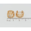 Серьги Xuping Позолота 18K колечки Резной узор с цирконием фото №2